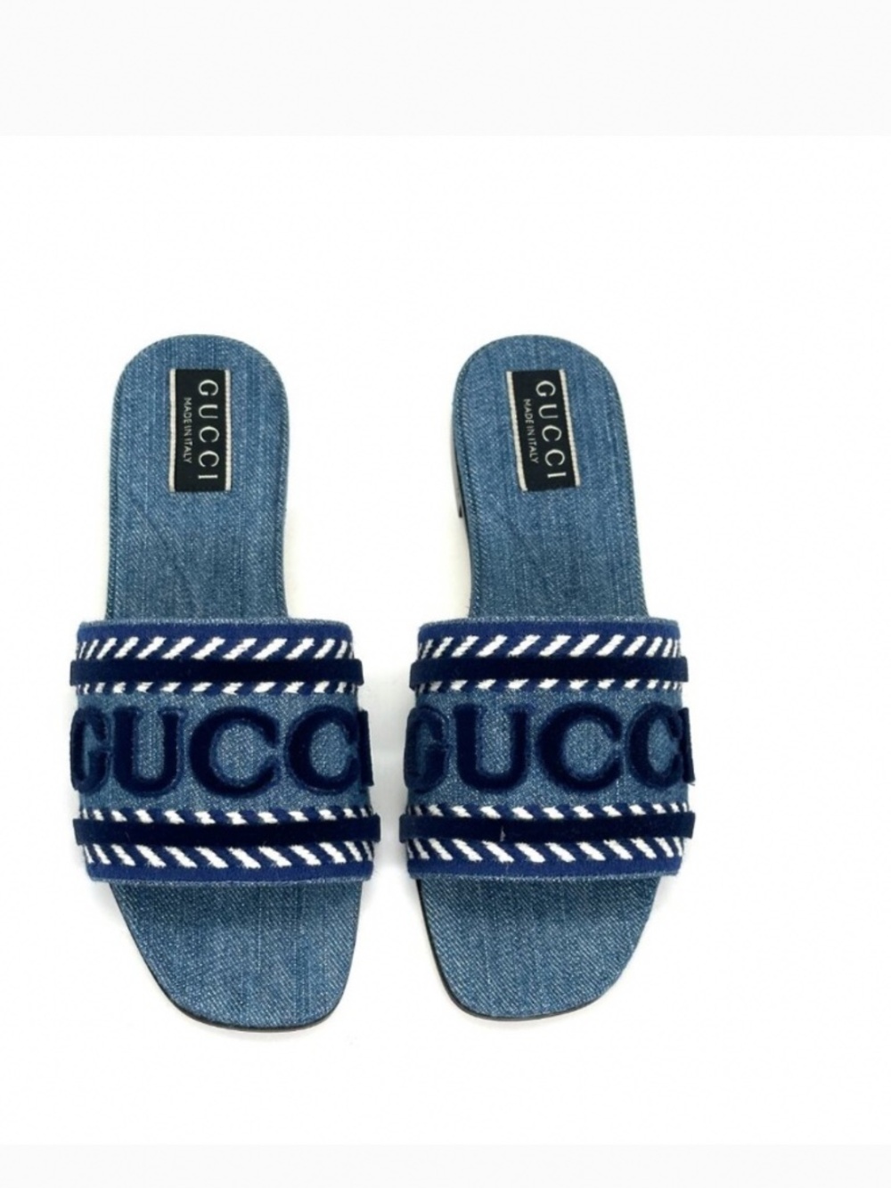 Gucci Jane denim logo sandal